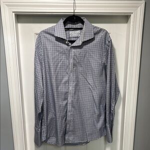 Charles Tyrwhitt Blue and White Casual Button Down Shirt